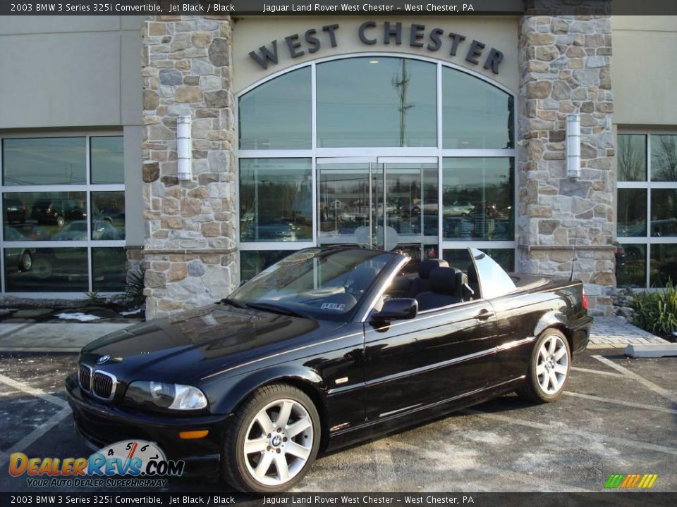 2003 BMW 3 Series 325i Convertible Jet Black / Black Photo #1