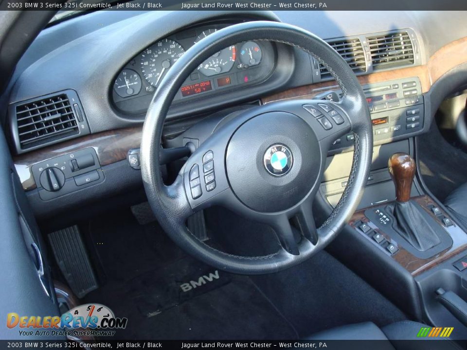 2003 BMW 3 Series 325i Convertible Jet Black / Black Photo #11