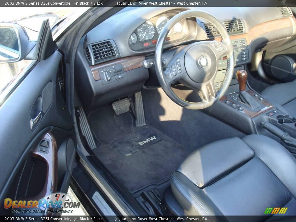 2003 BMW 3 Series 325i Convertible Jet Black / Black Photo #12