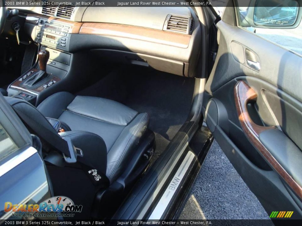 2003 BMW 3 Series 325i Convertible Jet Black / Black Photo #14