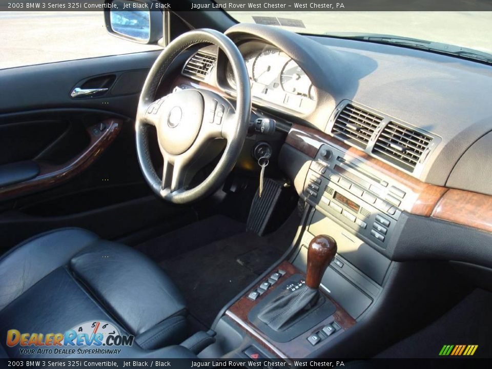 2003 BMW 3 Series 325i Convertible Jet Black / Black Photo #15