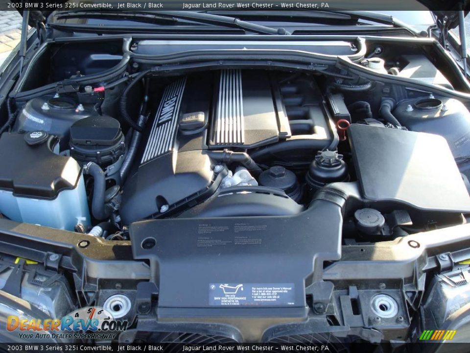 2003 BMW 3 Series 325i Convertible Jet Black / Black Photo #17