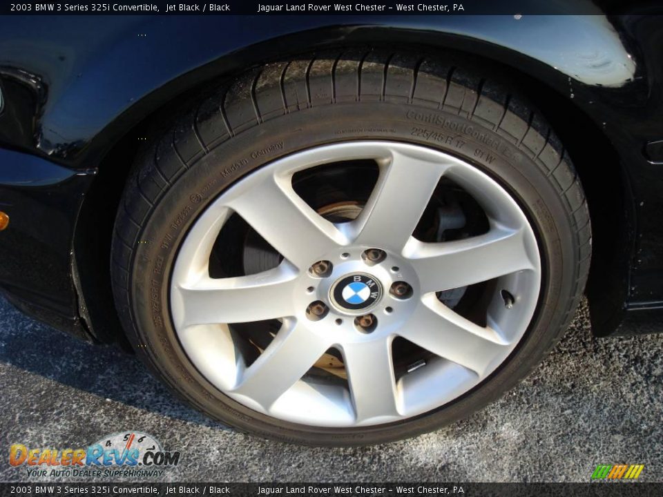 2003 BMW 3 Series 325i Convertible Jet Black / Black Photo #18