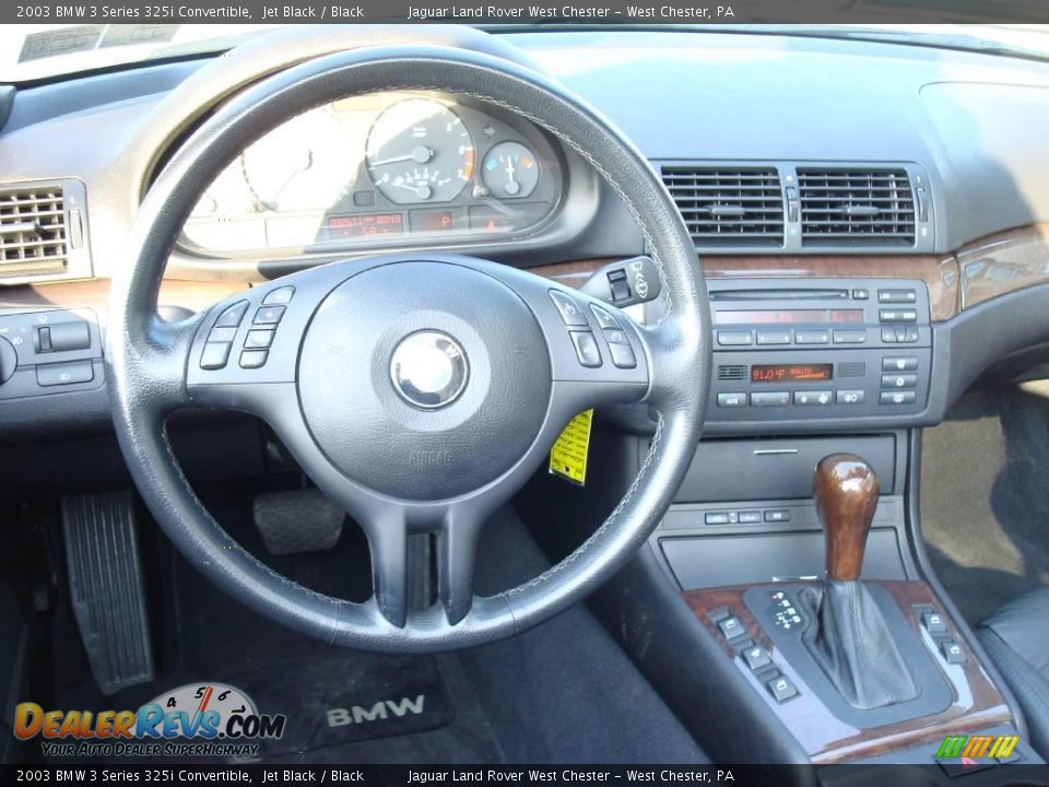 2003 BMW 3 Series 325i Convertible Jet Black / Black Photo #22