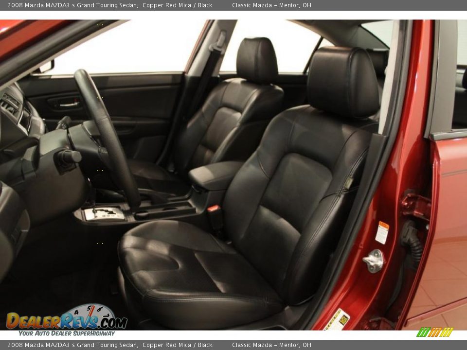 Black Interior - 2008 Mazda MAZDA3 s Grand Touring Sedan Photo #8