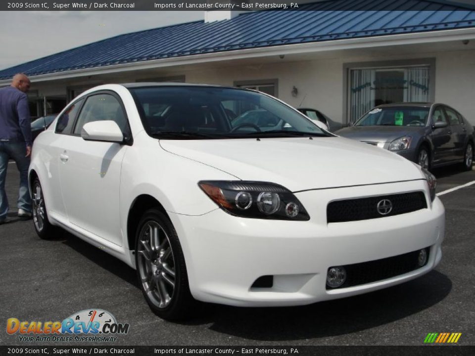 2009 Scion Tc Super White Dark Charcoal Photo 1