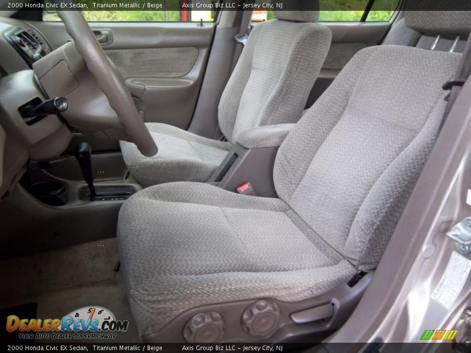 Beige Interior - 2000 Honda Civic EX Sedan Photo #8