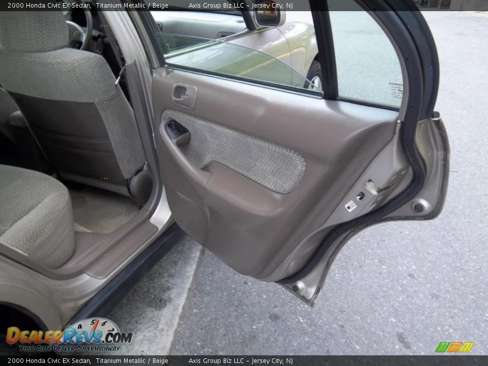 2000 Honda Civic EX Sedan Titanium Metallic / Beige Photo #15