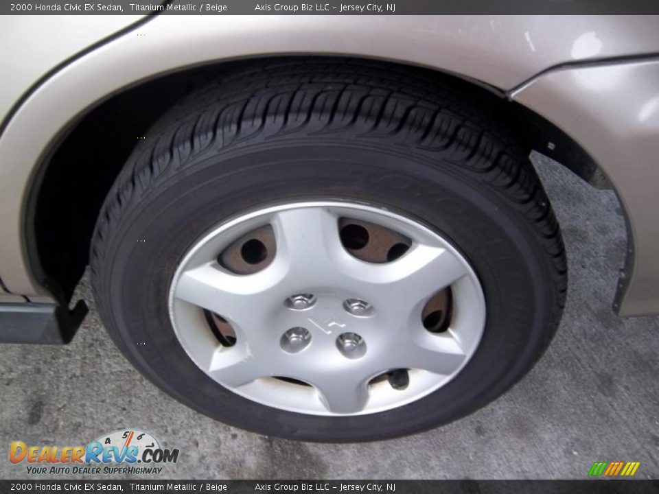 2000 Honda Civic EX Sedan Titanium Metallic / Beige Photo #16