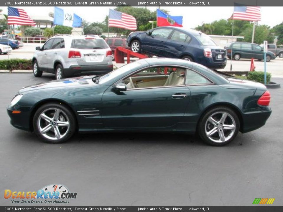 Everest Green Metallic 2005 Mercedes-Benz SL 500 Roadster Photo #6