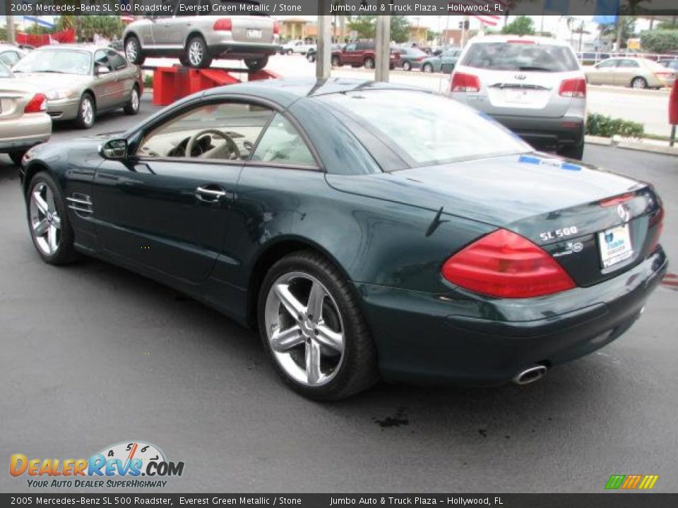 2005 Mercedes-Benz SL 500 Roadster Everest Green Metallic / Stone Photo #7