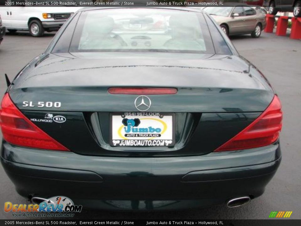 2005 Mercedes-Benz SL 500 Roadster Everest Green Metallic / Stone Photo #9