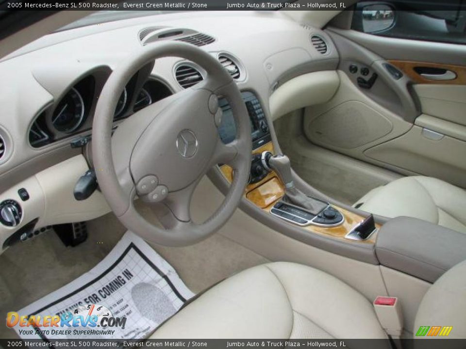 Stone Interior - 2005 Mercedes-Benz SL 500 Roadster Photo #18