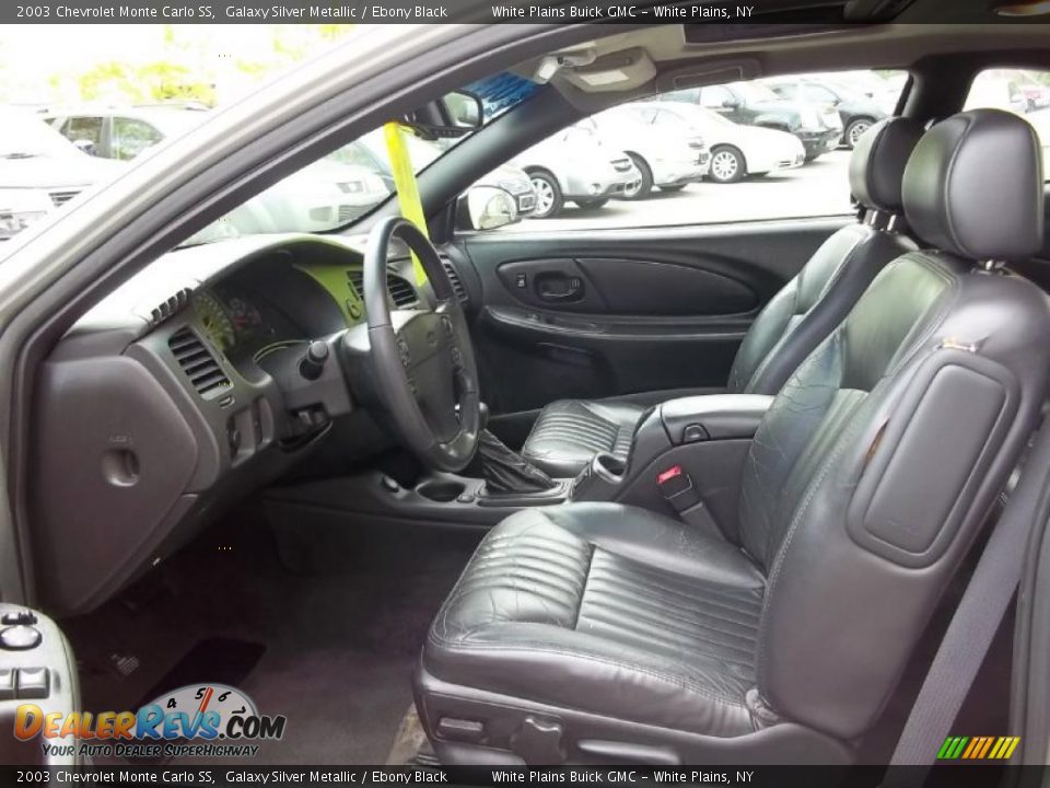 Ebony Black Interior - 2003 Chevrolet Monte Carlo SS Photo #12