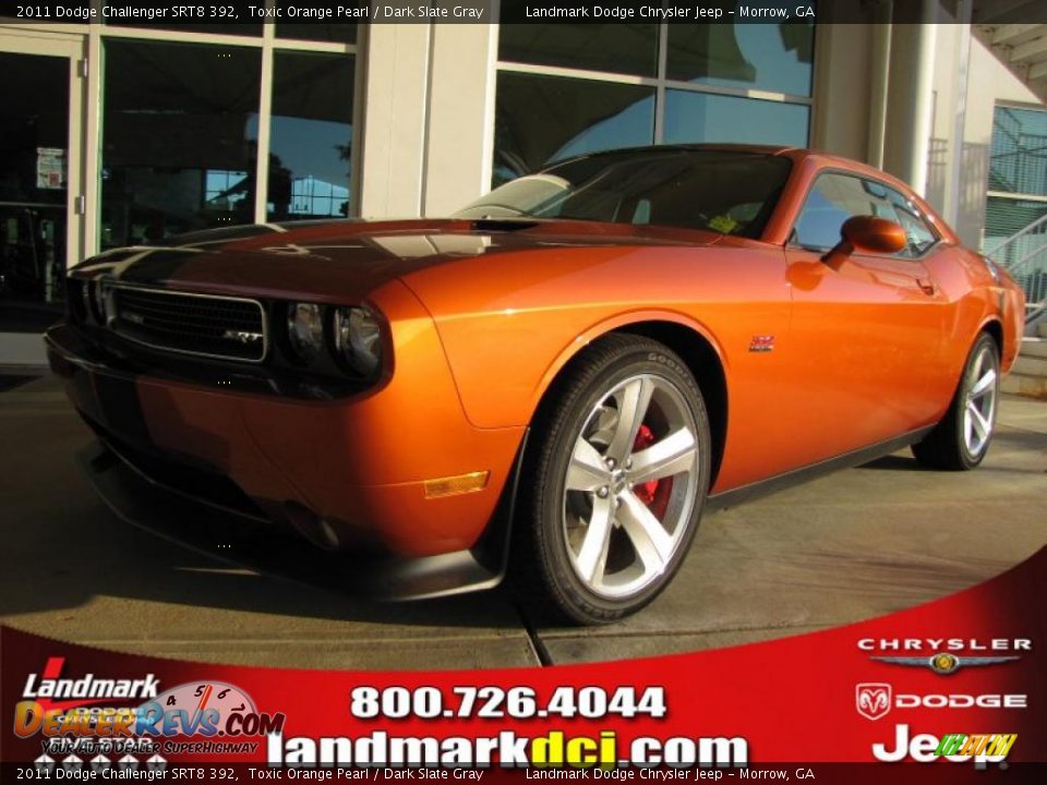 2011 Dodge Challenger SRT8 392 Toxic Orange Pearl / Dark Slate Gray Photo #1