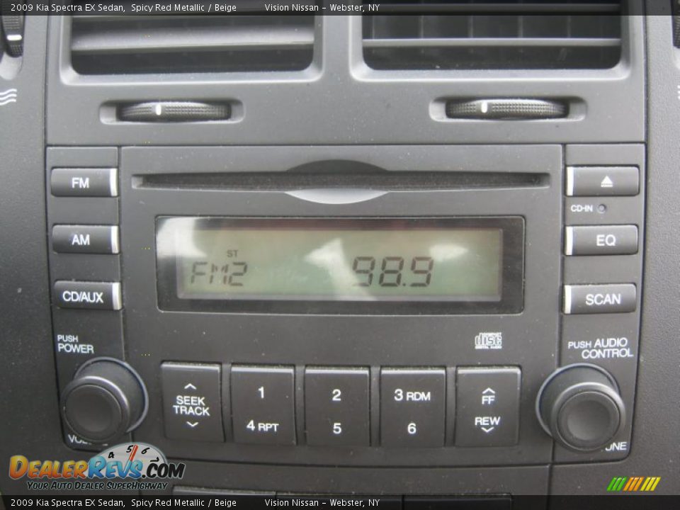 2009 Kia Spectra EX Sedan Spicy Red Metallic / Beige Photo #5