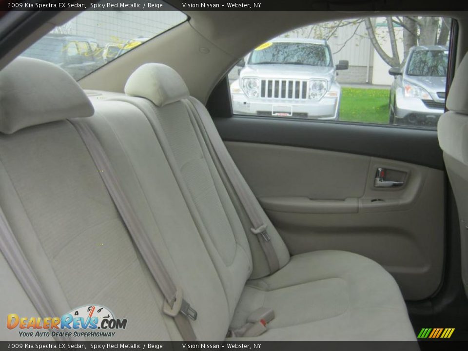2009 Kia Spectra EX Sedan Spicy Red Metallic / Beige Photo #8