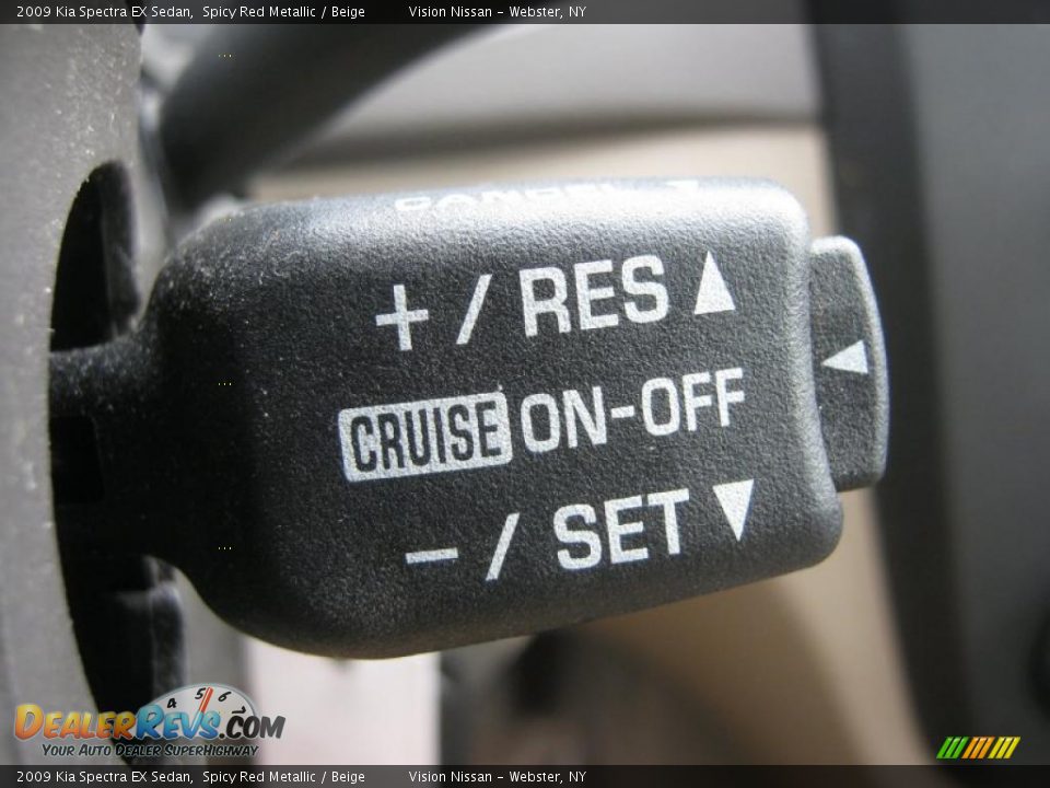 2009 Kia Spectra EX Sedan Spicy Red Metallic / Beige Photo #9