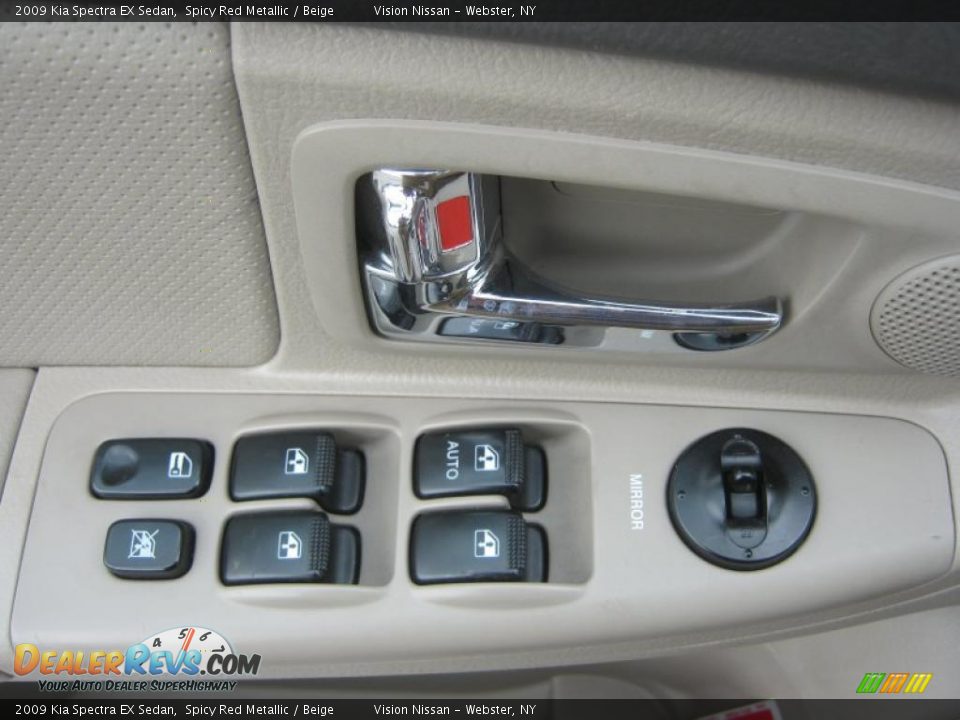 2009 Kia Spectra EX Sedan Spicy Red Metallic / Beige Photo #10