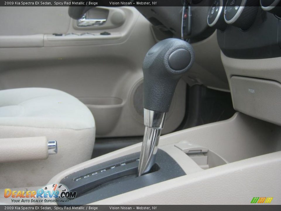 2009 Kia Spectra EX Sedan Spicy Red Metallic / Beige Photo #19