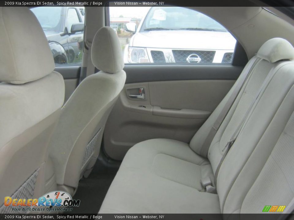 2009 Kia Spectra EX Sedan Spicy Red Metallic / Beige Photo #21