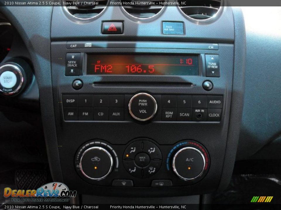 2010 Nissan Altima 2.5 S Coupe Navy Blue / Charcoal Photo #10