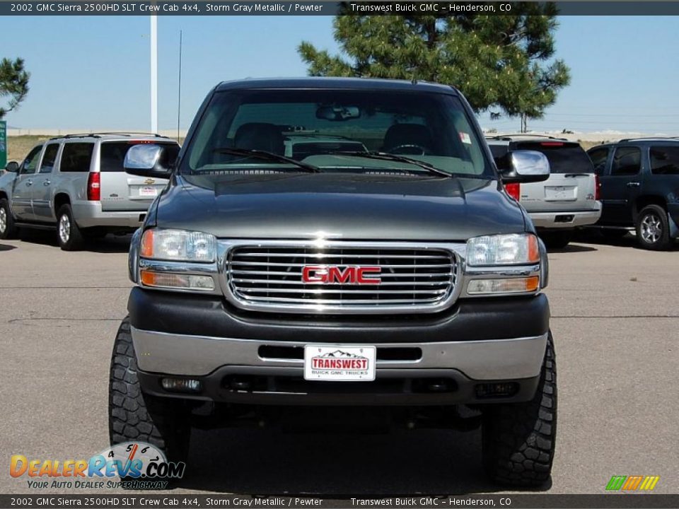 2002 GMC Sierra 2500HD SLT Crew Cab 4x4 Storm Gray Metallic / Pewter Photo #6