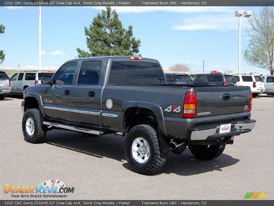 2002 GMC Sierra 2500HD SLT Crew Cab 4x4 Storm Gray Metallic / Pewter Photo #8