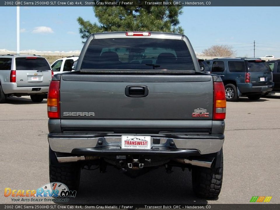 2002 GMC Sierra 2500HD SLT Crew Cab 4x4 Storm Gray Metallic / Pewter Photo #9