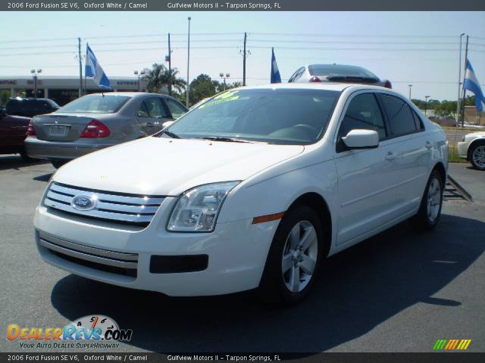 2006 Ford Fusion SE V6 Oxford White / Camel Photo #3