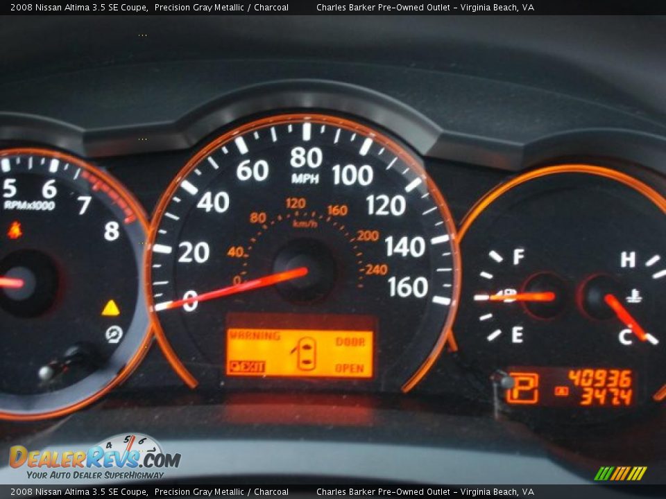 2008 Nissan Altima 3.5 SE Coupe Precision Gray Metallic / Charcoal Photo #13
