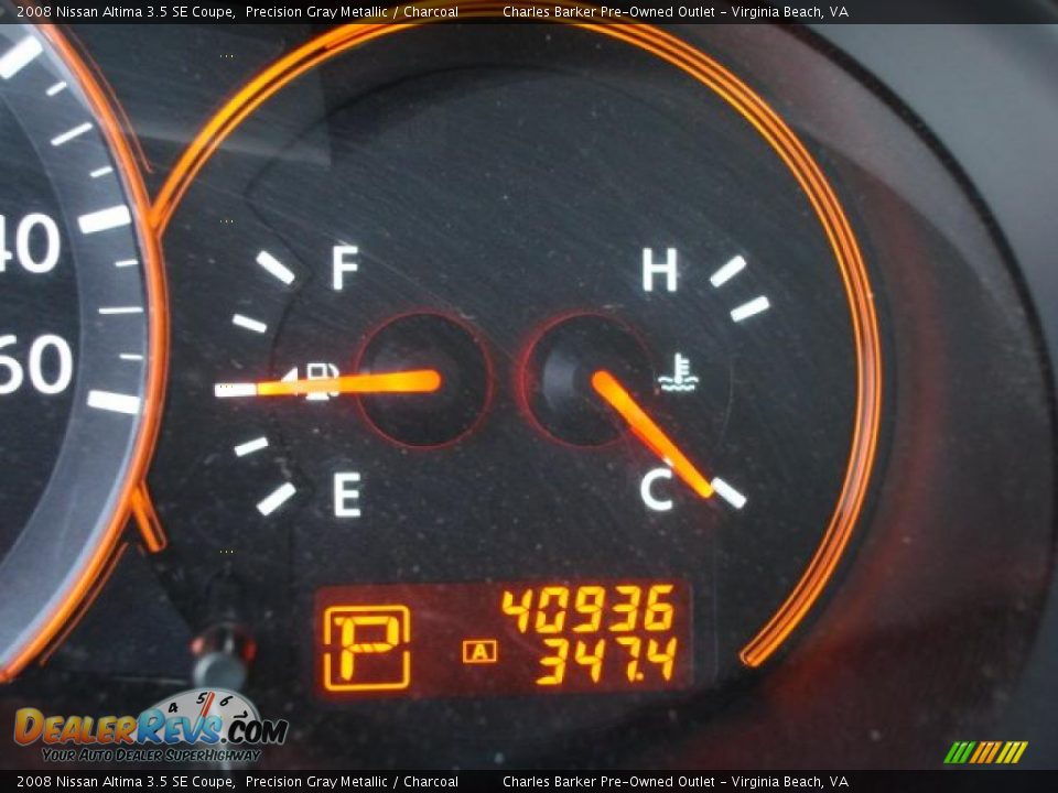 2008 Nissan Altima 3.5 SE Coupe Precision Gray Metallic / Charcoal Photo #14