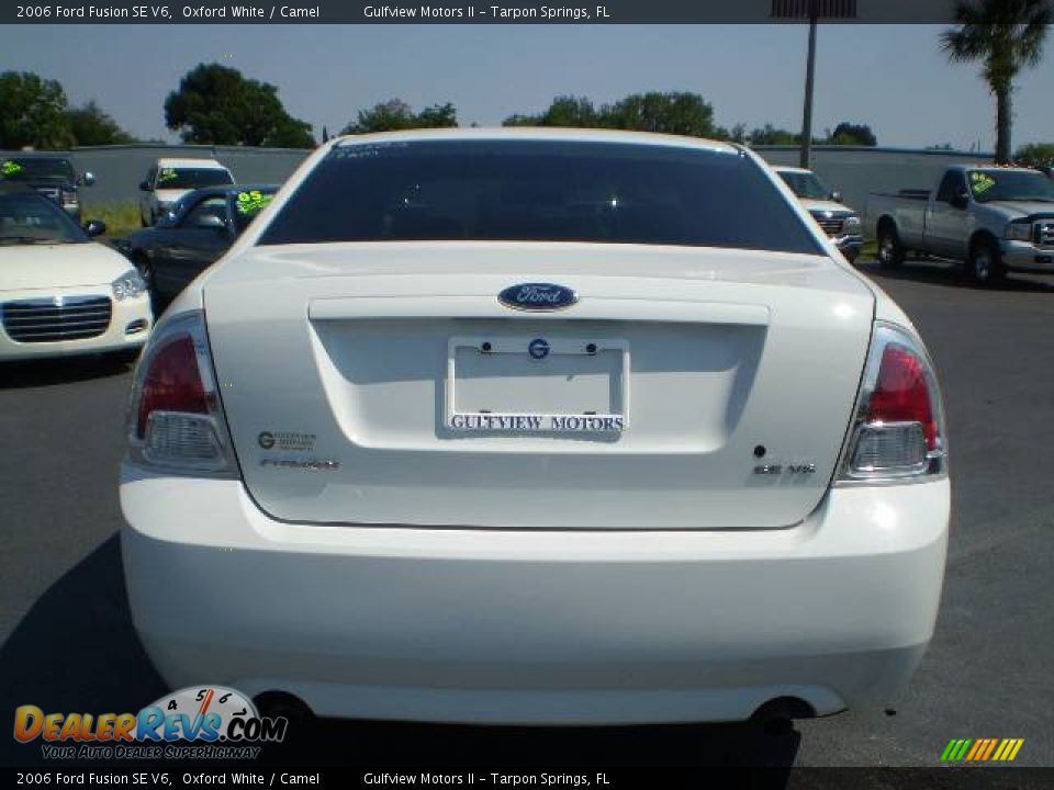 2006 Ford Fusion SE V6 Oxford White / Camel Photo #6