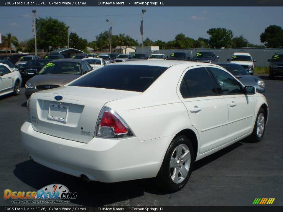 2006 Ford Fusion SE V6 Oxford White / Camel Photo #7