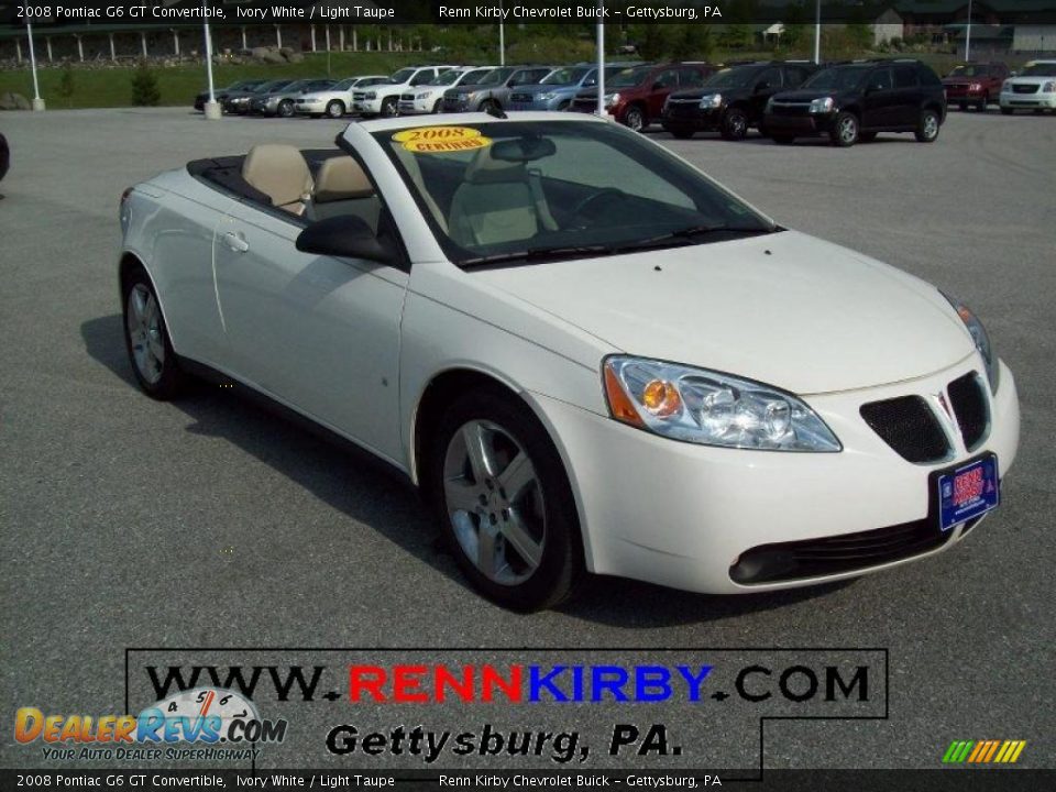 2008 Pontiac G6 GT Convertible Ivory White / Light Taupe Photo #1