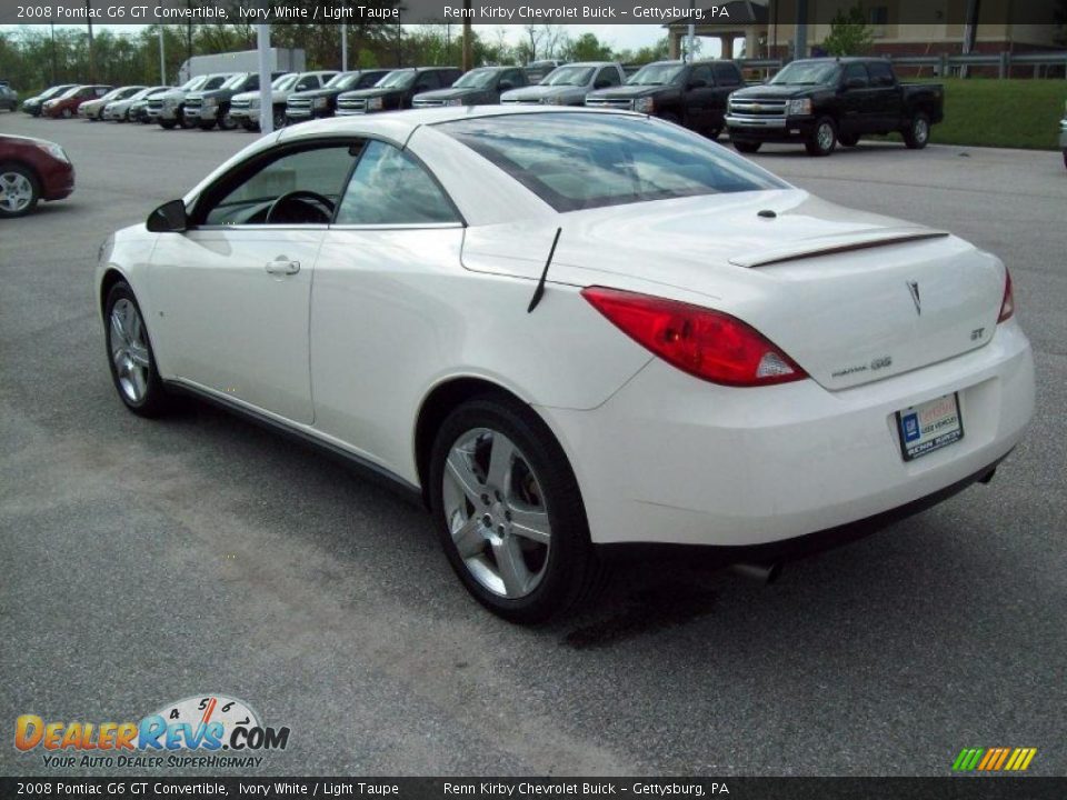 2008 Pontiac G6 GT Convertible Ivory White / Light Taupe Photo #2