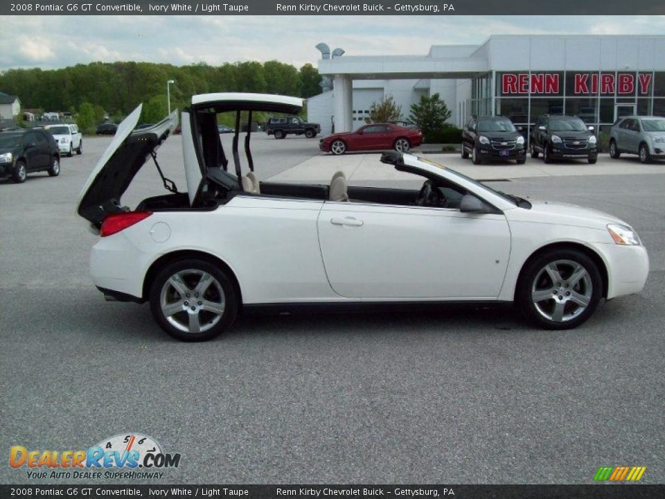 2008 Pontiac G6 GT Convertible Ivory White / Light Taupe Photo #3