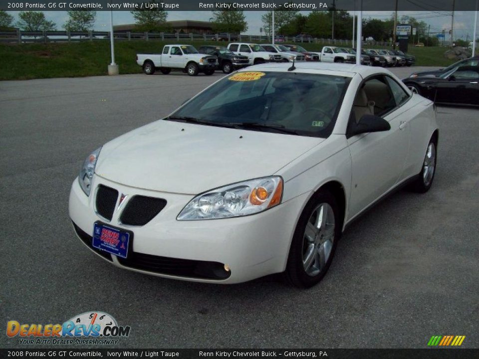 2008 Pontiac G6 GT Convertible Ivory White / Light Taupe Photo #12