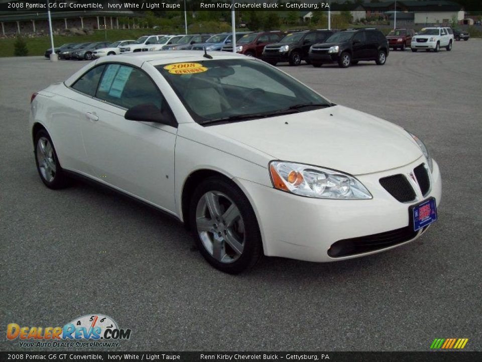 2008 Pontiac G6 GT Convertible Ivory White / Light Taupe Photo #13