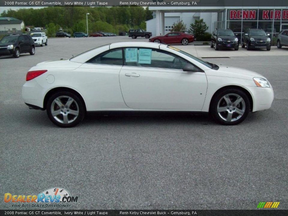 2008 Pontiac G6 GT Convertible Ivory White / Light Taupe Photo #19