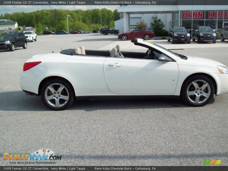 2008 Pontiac G6 GT Convertible Ivory White / Light Taupe Photo #21