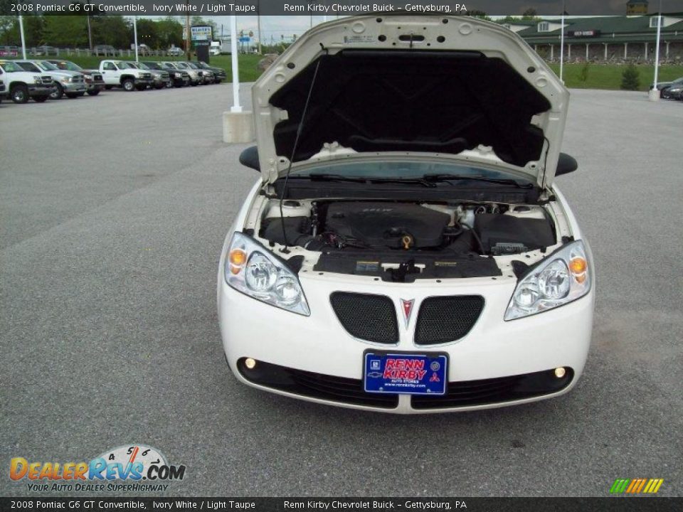 2008 Pontiac G6 GT Convertible Ivory White / Light Taupe Photo #25