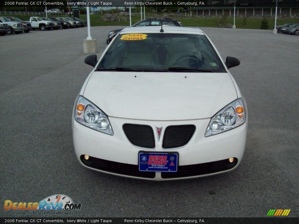 2008 Pontiac G6 GT Convertible Ivory White / Light Taupe Photo #26