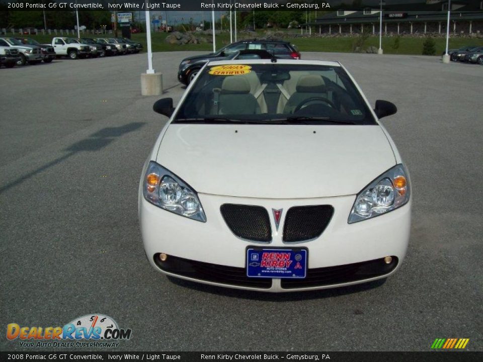 2008 Pontiac G6 GT Convertible Ivory White / Light Taupe Photo #27