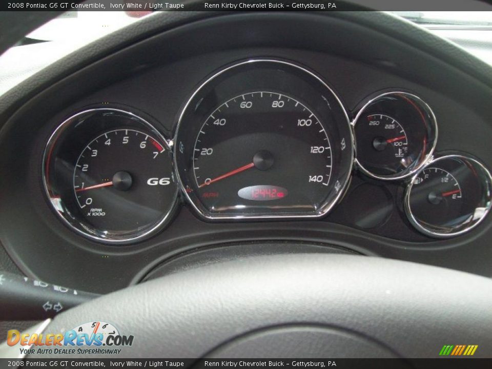 2008 Pontiac G6 GT Convertible Gauges Photo #29