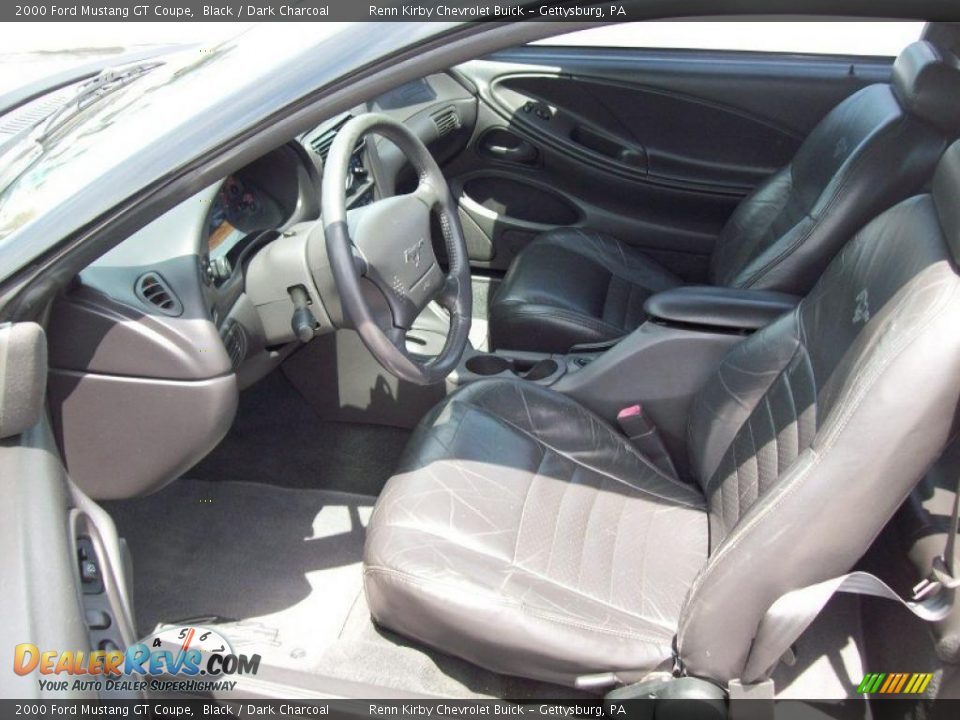 2000 Ford Mustang GT Coupe Black / Dark Charcoal Photo #19