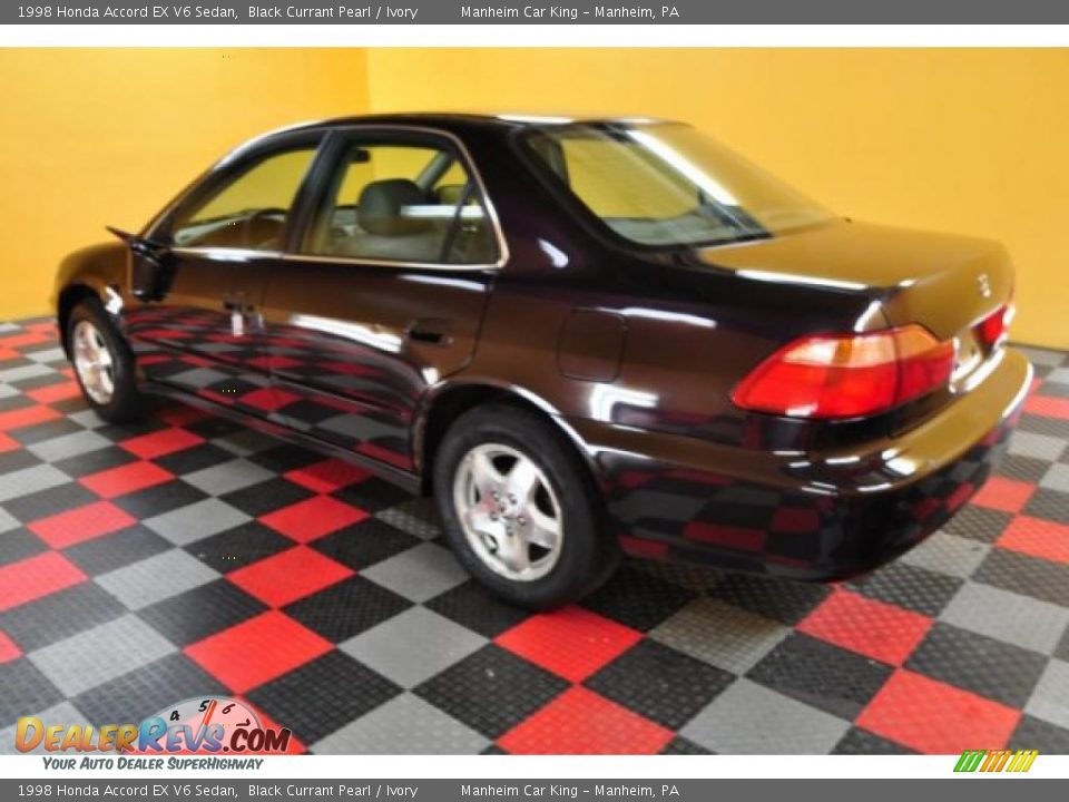 1998 Honda Accord EX V6 Sedan Black Currant Pearl / Ivory Photo #3