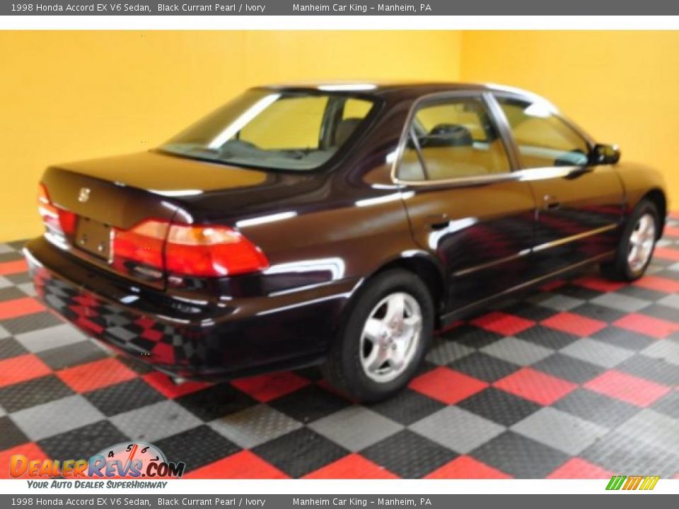 1998 Honda Accord EX V6 Sedan Black Currant Pearl / Ivory Photo #4