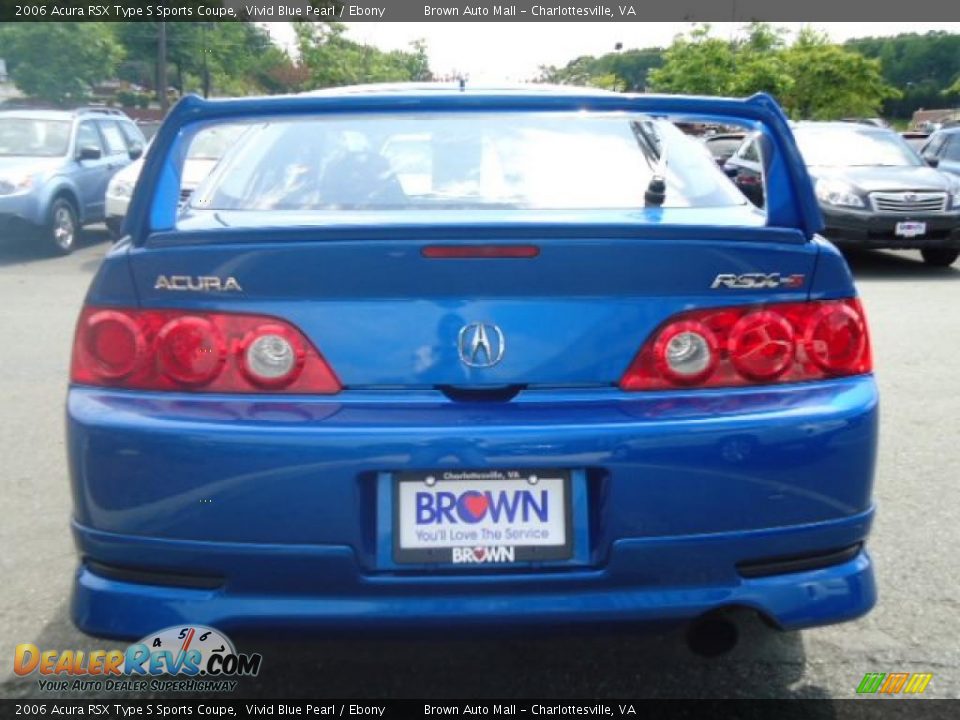 2006 Acura RSX Type S Sports Coupe Vivid Blue Pearl / Ebony Photo #4