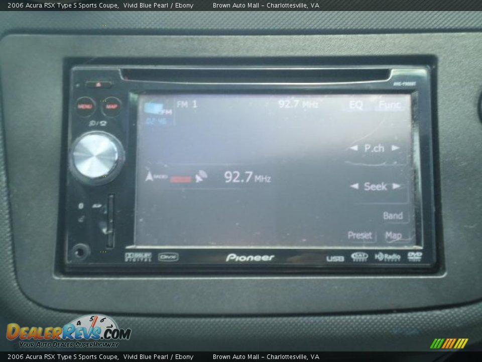 2006 Acura RSX Type S Sports Coupe Vivid Blue Pearl / Ebony Photo #11